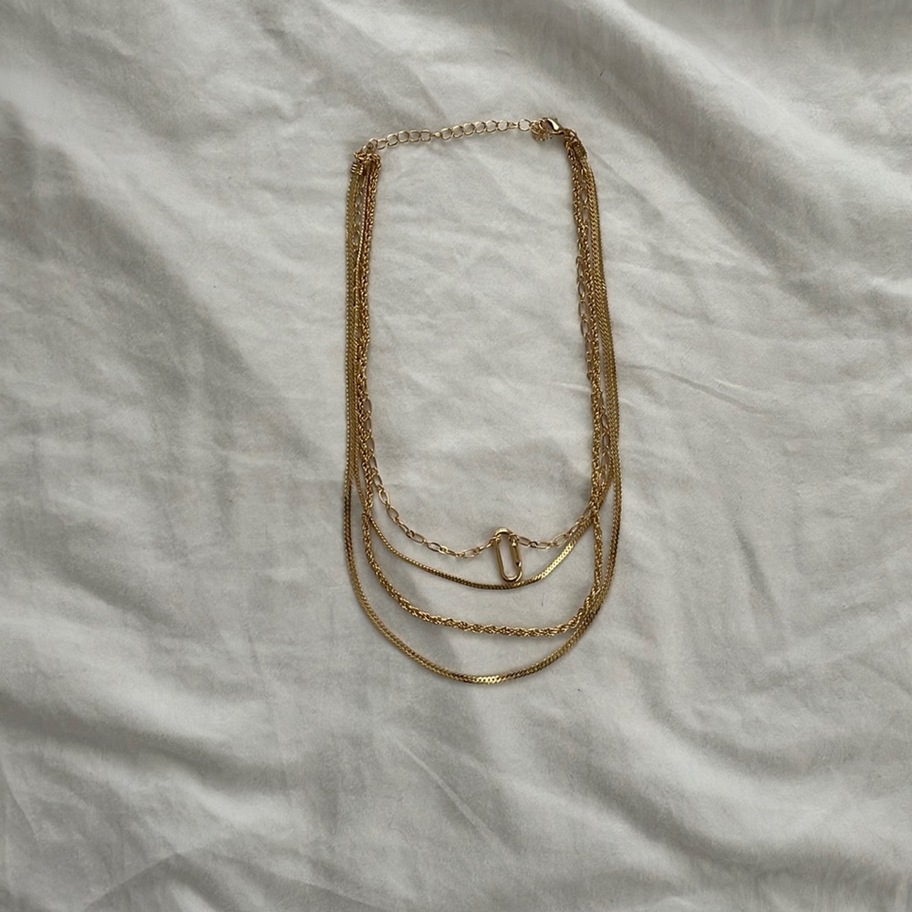 Gold layered necklace